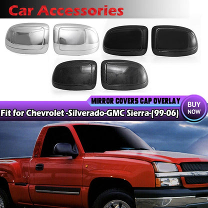 Carbon Fiber Mirror Covers for Chevy Silverado GMC Sierra (1999-2006)