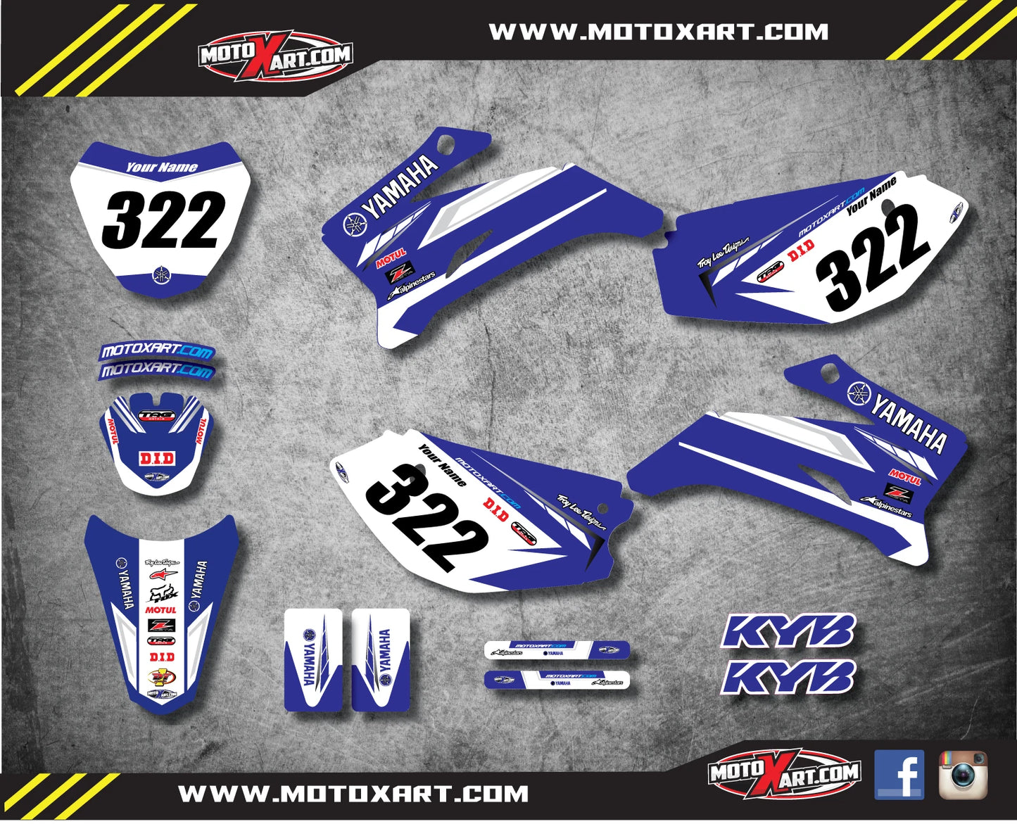 Custom Graphic Kit Yamaha TTR 110 Decals Stickers
