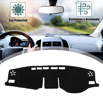 Car Dashboard Cover Black Polyester Non-slip Mat for Toyota RAV4 (2019–2023)