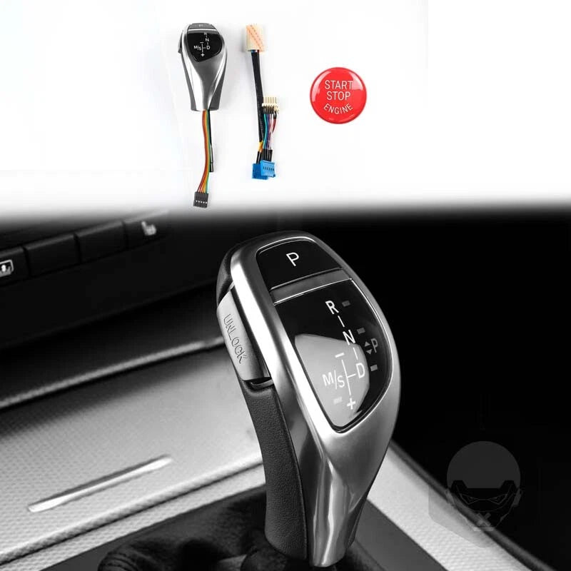 Silver Automatic LED Shift Knob Gear Shifter Fit for BMW X3 E83 2004-2010