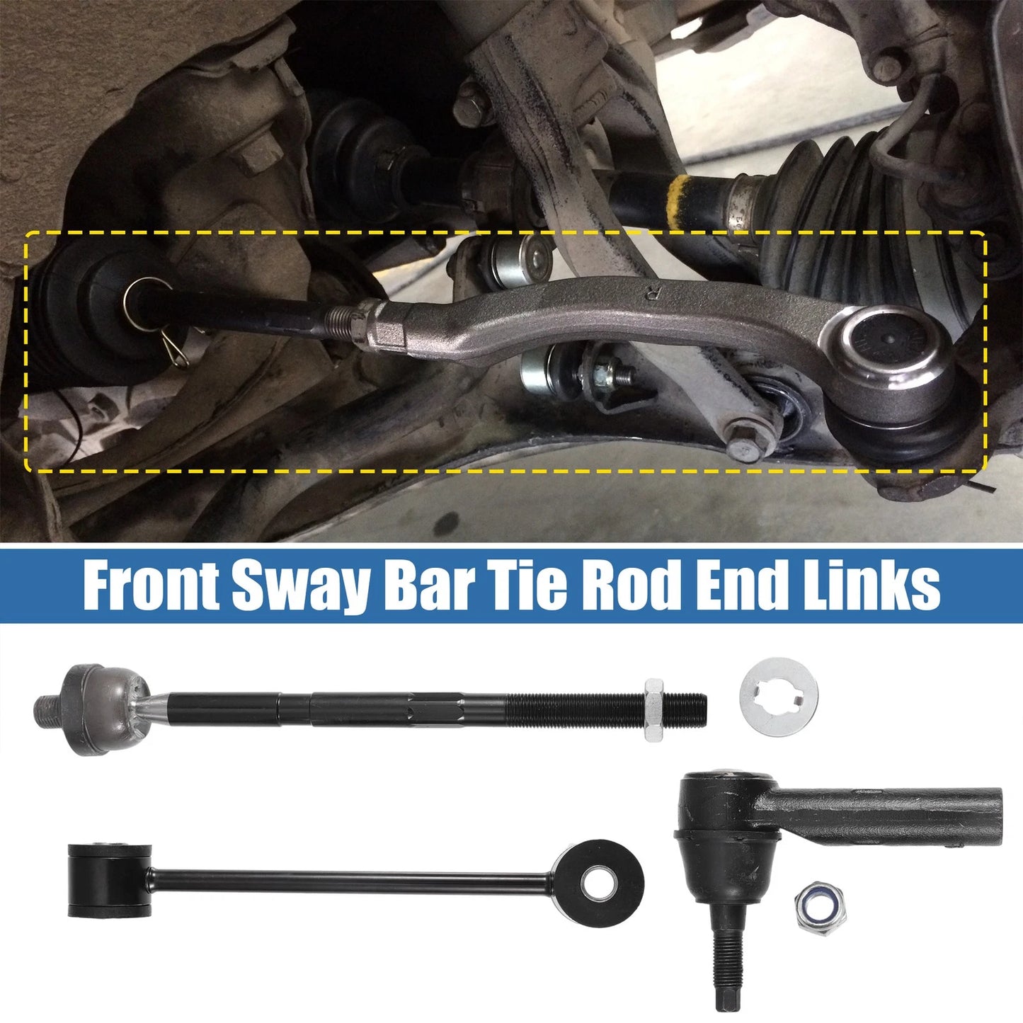 6 x Car Front Sway Bar Links Tie Rod Ends for Jeep Commander (2006-2010)
