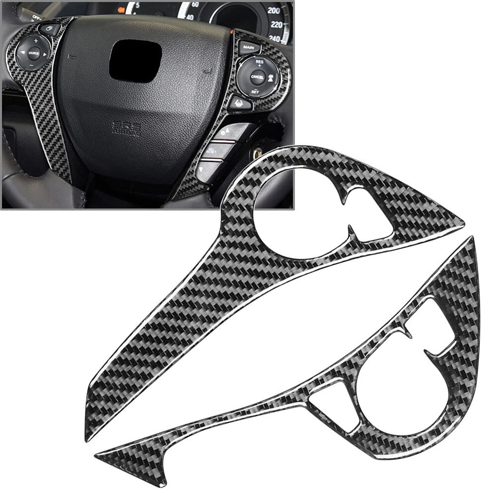 Carbon Fiber Inner Steering Wheel Button Cover for Honda Accord (2013-2017)