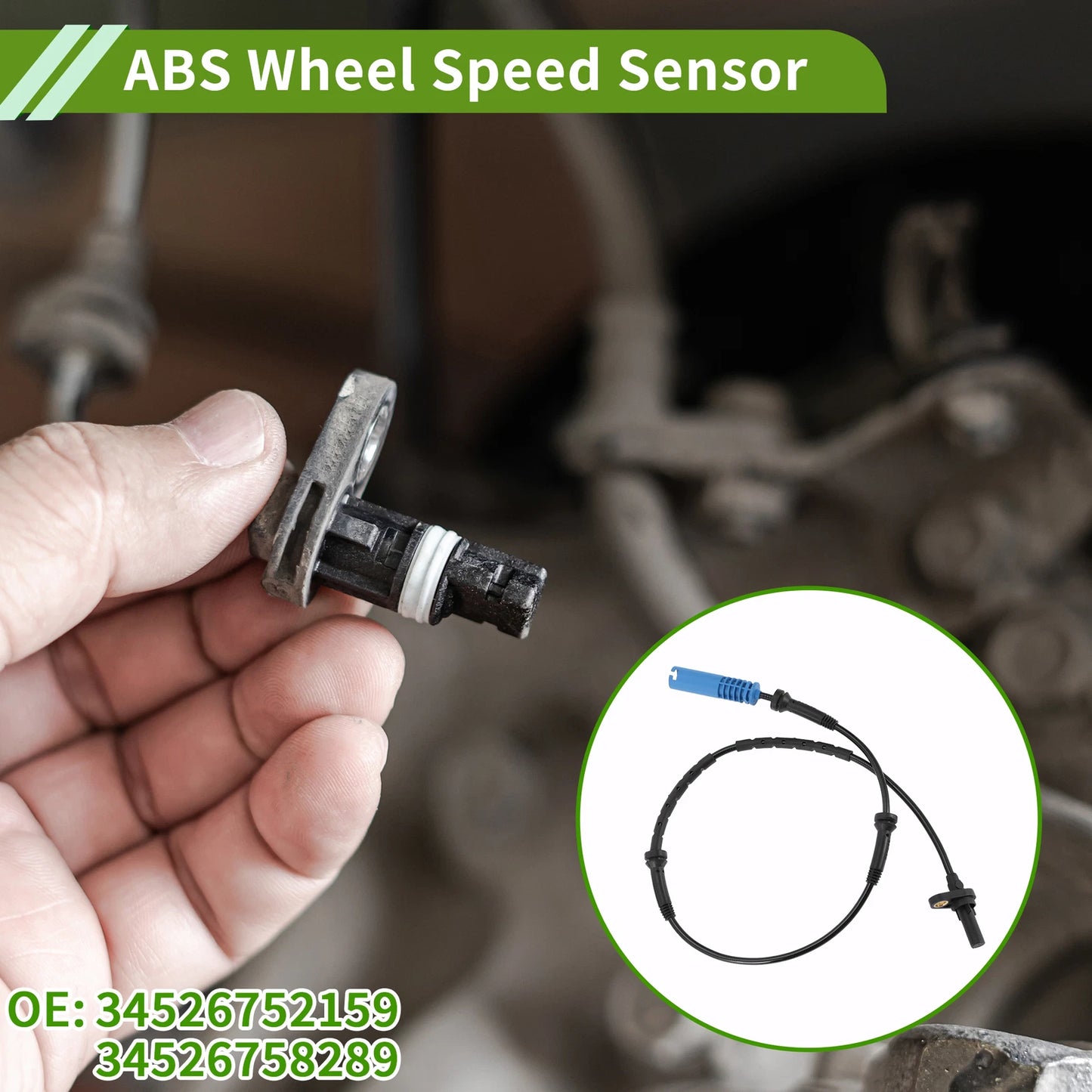 ABS Wheel Speed Sensor for BMW 745Li 2002-2003 V8 4.4L (2002-2003)