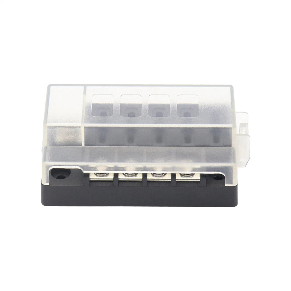 4-Way 100A Fuse Box Block w/ Terminal Connectors for Car Truck (12-32V)