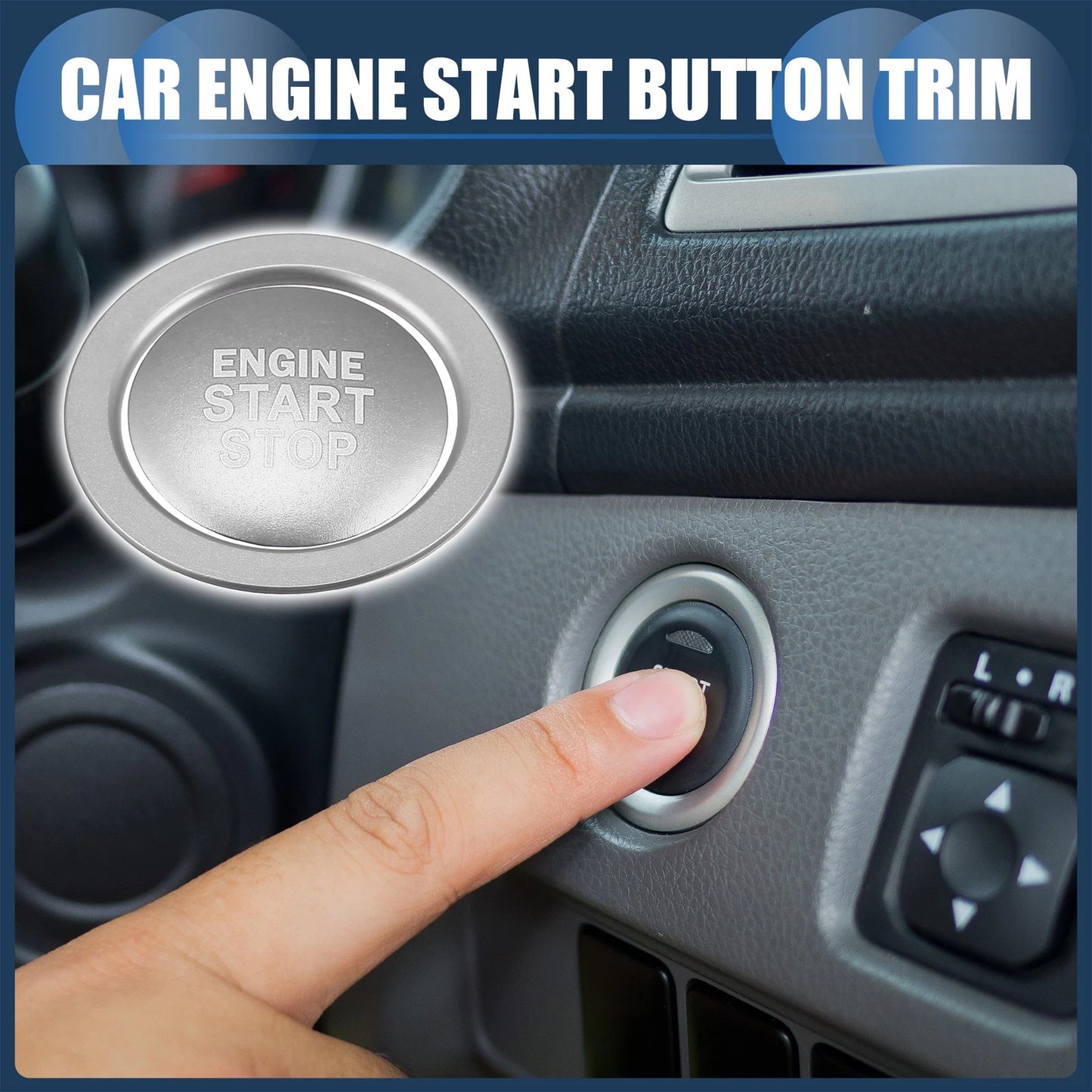 1 Set Engine Start Stop Button Cover Starter Sticker for Toyota