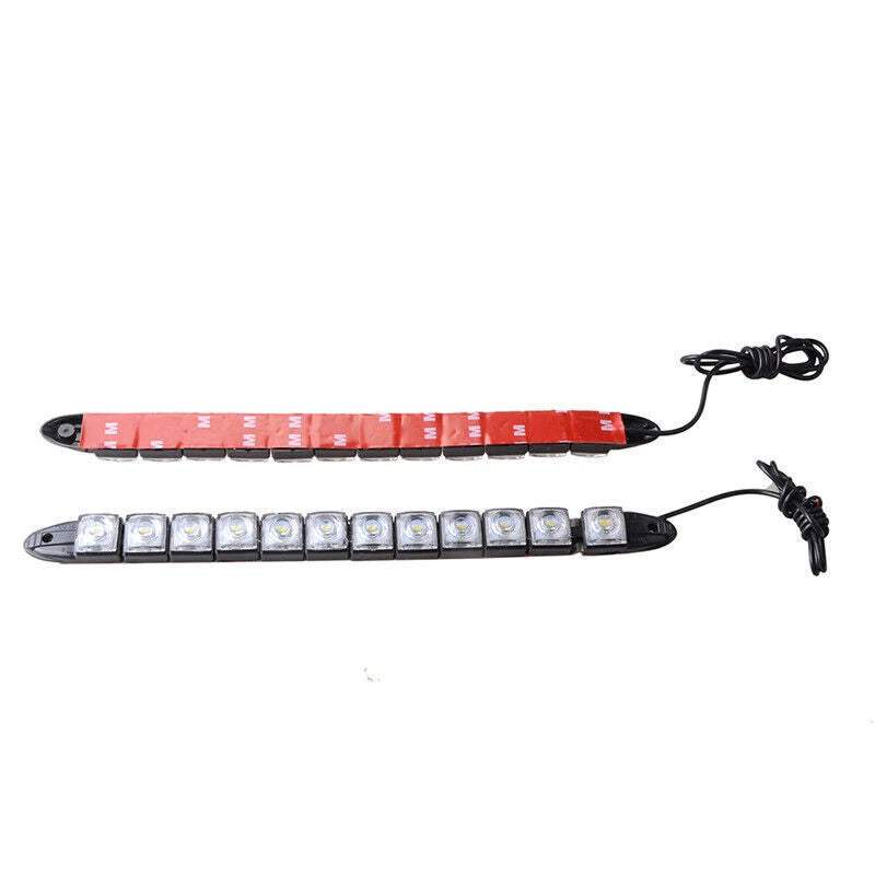2 x White 12-LED Fog Daytime Running Lights for Car (DC 12V)