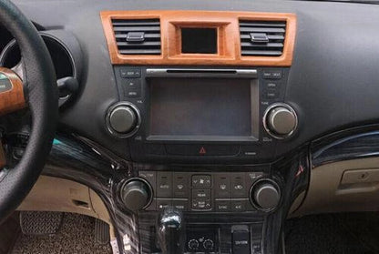 Center AC Air Outlet Vent Wood Grain Trim for Toyota Highlander (2008–2013)