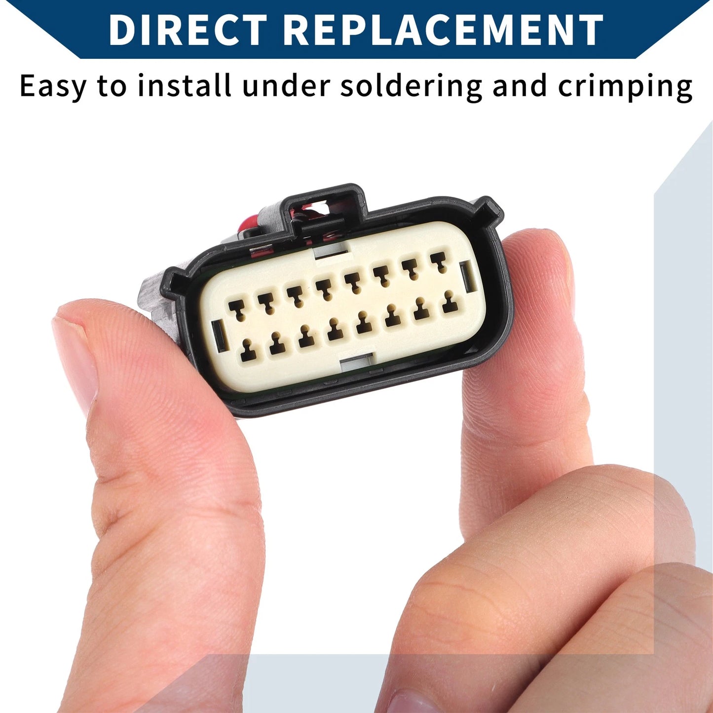 Pins Headlight Socket Plug for Ford Mondeo 1 Set Black