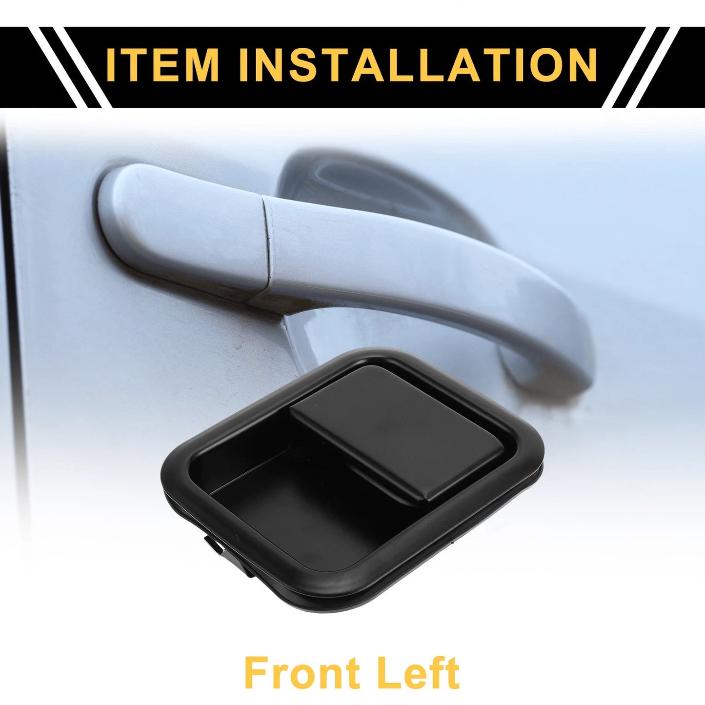 Front Left Exterior Door Handle for Jeep Wrangler (1999-2006) Black