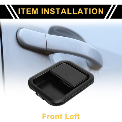 Front Left Exterior Door Handle for Jeep Wrangler (1999-2006) Black