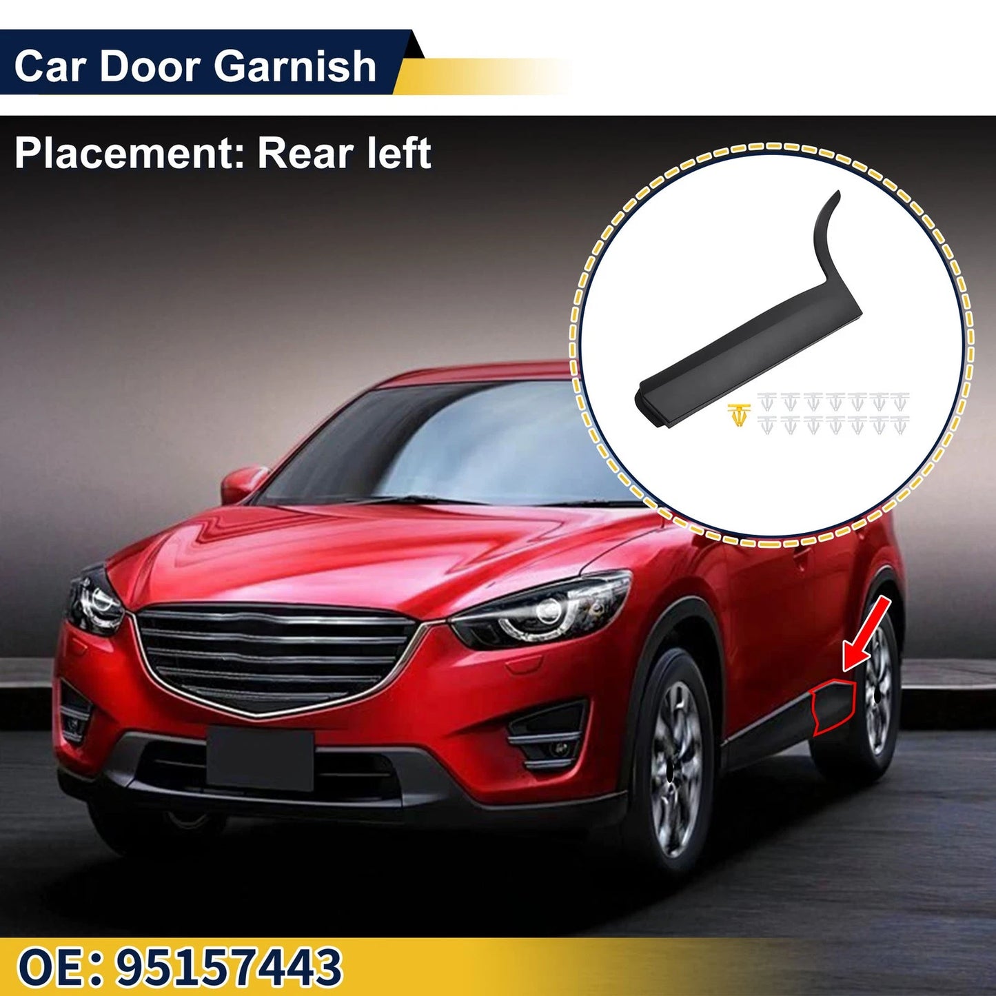 Door Side Lower Trim Rear Left for Buick Encore GX (2020-2026)