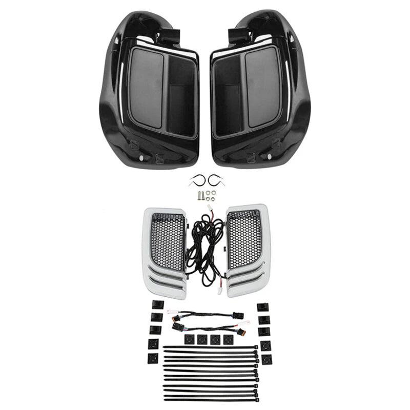 Vented Fairing 6.5" Speaker Pod Signal Lights for Harley Touring (2014 - 2023)