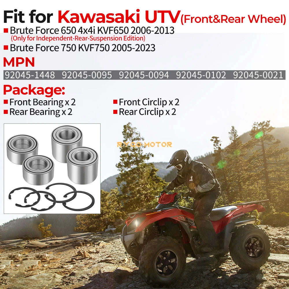 Wheel Bearings for Kawasaki Brute Force KVF650 KVF750