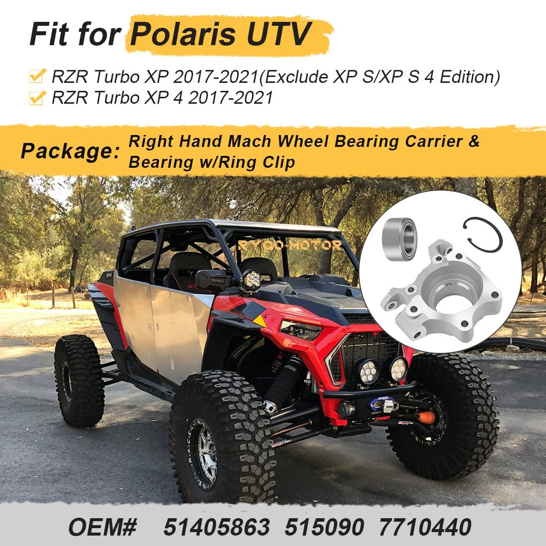 Right Hand Wheel Bearing Carrier for Polaris RZR XP 4 Turbo (2017–2021)