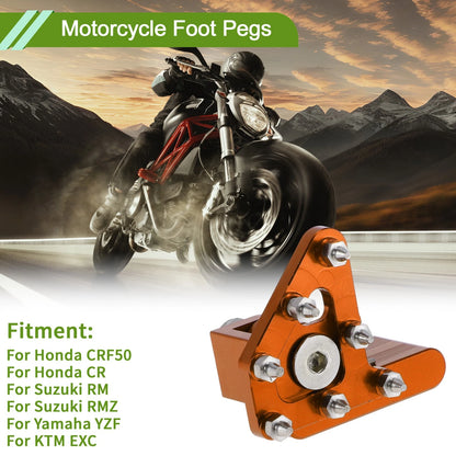 1 Pc Motorcycle Foot Pegs Orange for Honda CRF50