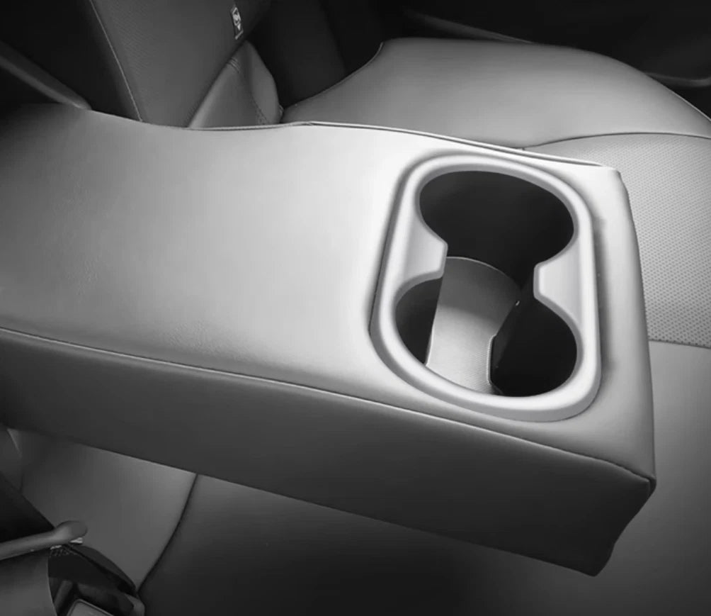 ABS Matte Rear Water Cup Holder Frame Cover Trim for 2023-2024 Toyota Prius