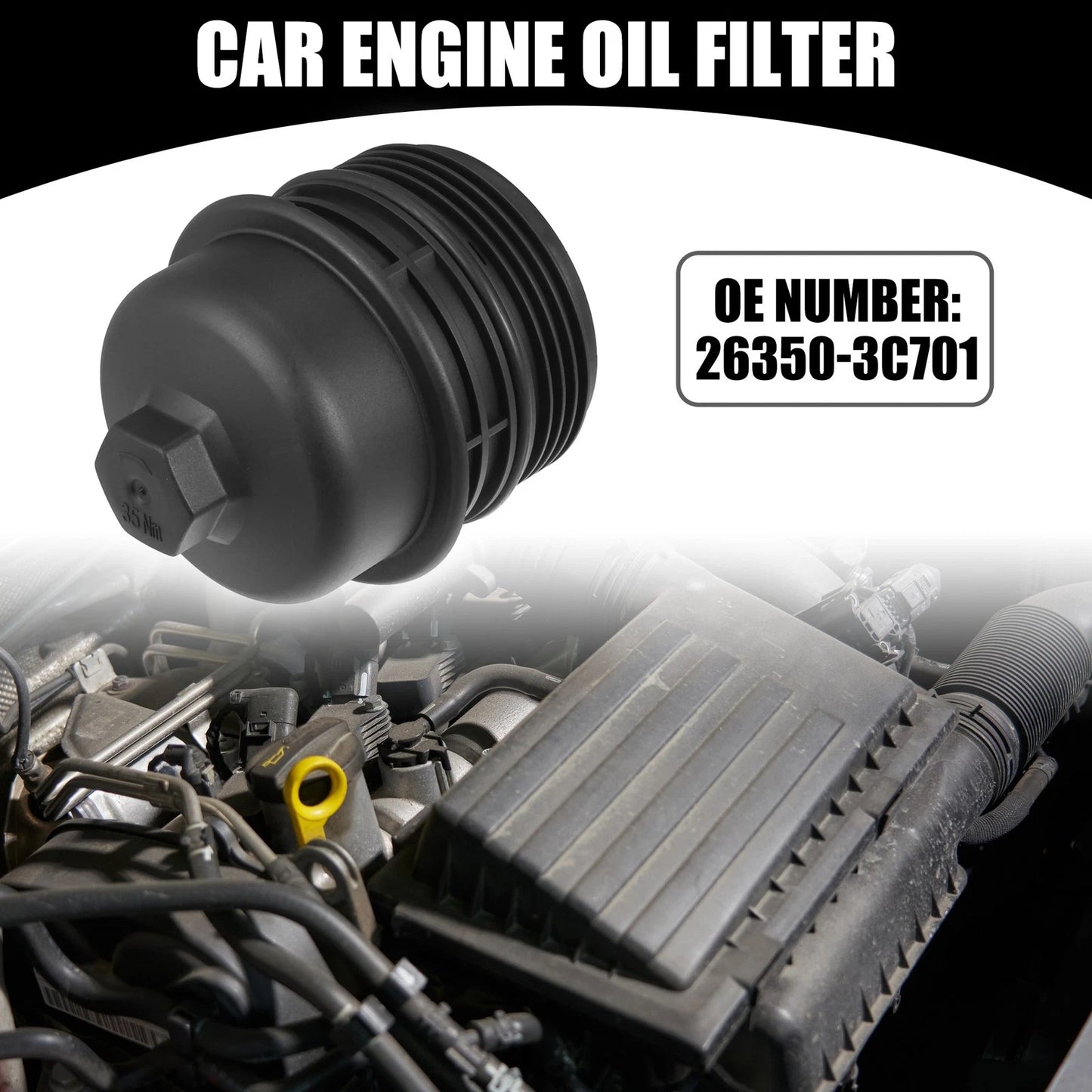 Oil Engine Filter Housing Cap Cover for Hyundai Palisade (2020-2023)