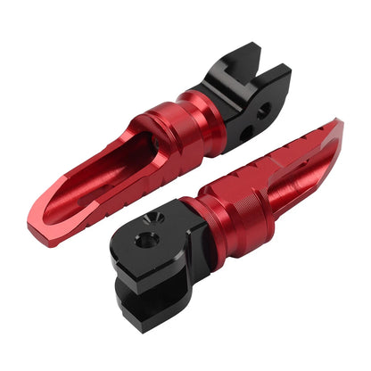 Red Passenger Rear Footrests Pegs for Ducati Monster 696 2008-2014, 796 2011-2014