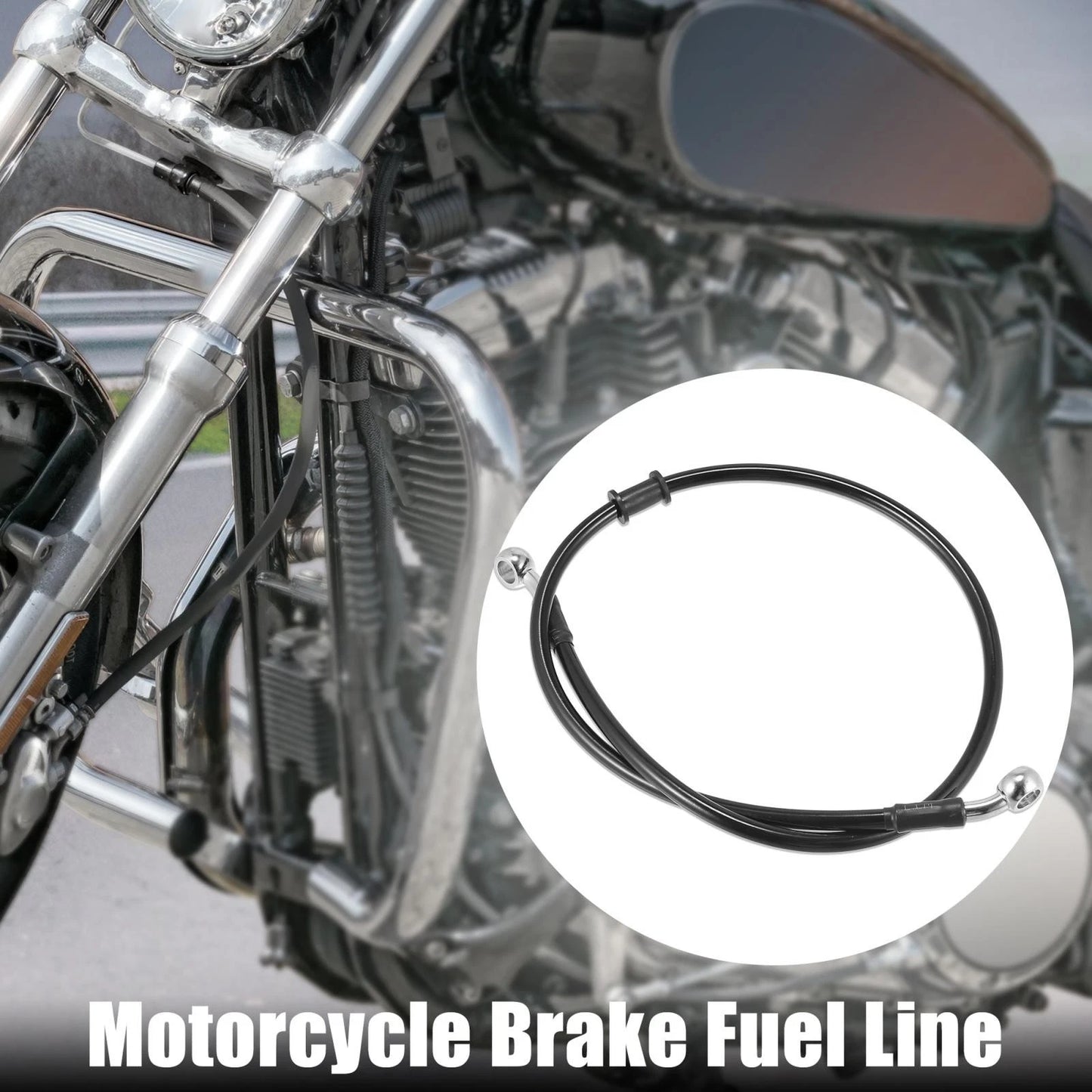 Hoses / 80cm 31.5"10mm Braided Brake Clutch Oil Line Pipe Black for Motorcycle ATV