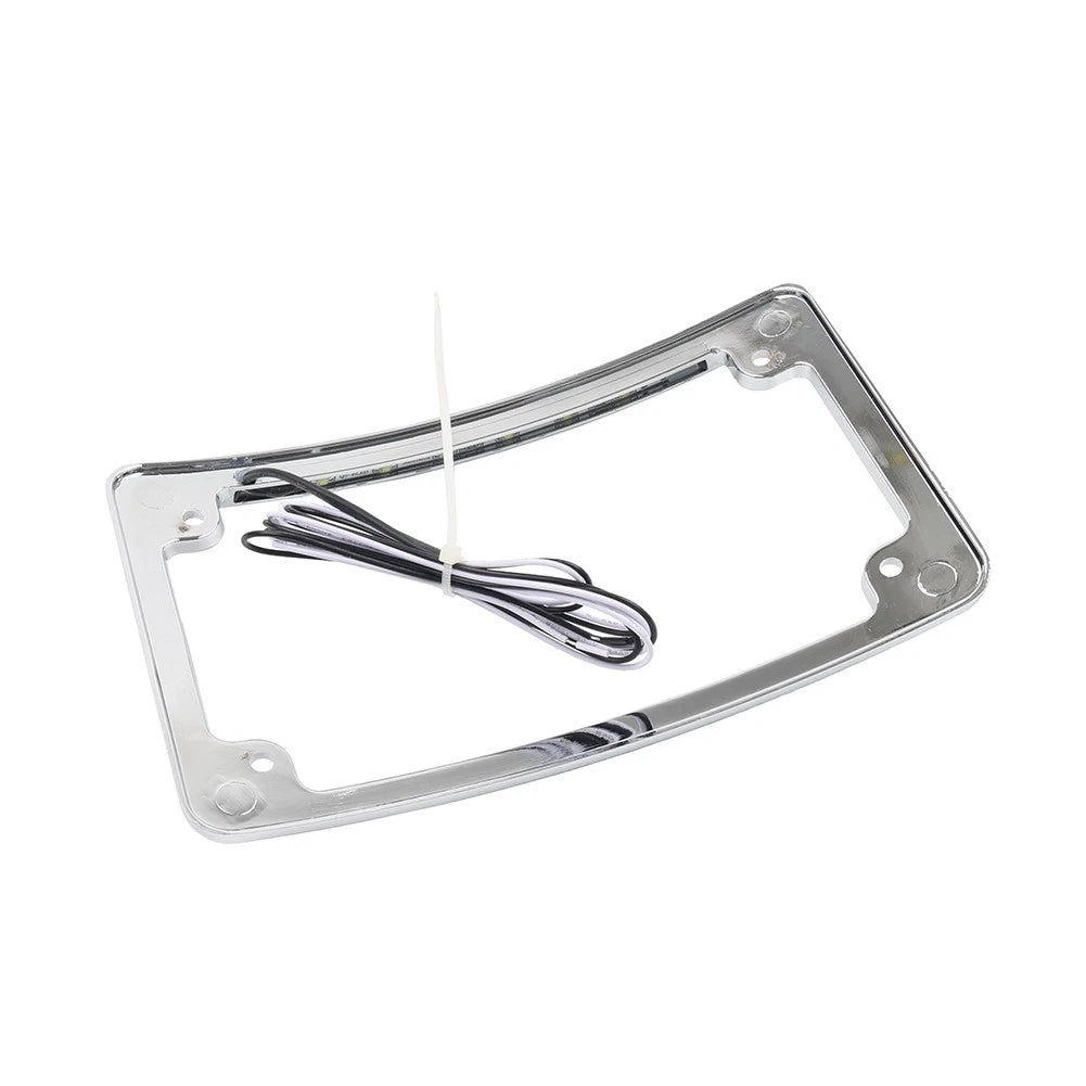 Rear License Plate Frame Bracket with Light for Harley Touring Glide