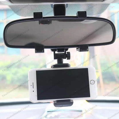 360° Rotation Phone Holder Rear-view Mirror Mount for Car Truck Smartphone GPS