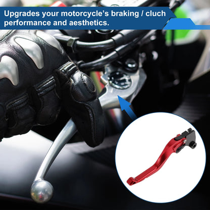 Adjustable Short Brake Clutch Levers Red for Kawasaki KLX 300 (2021–2025)