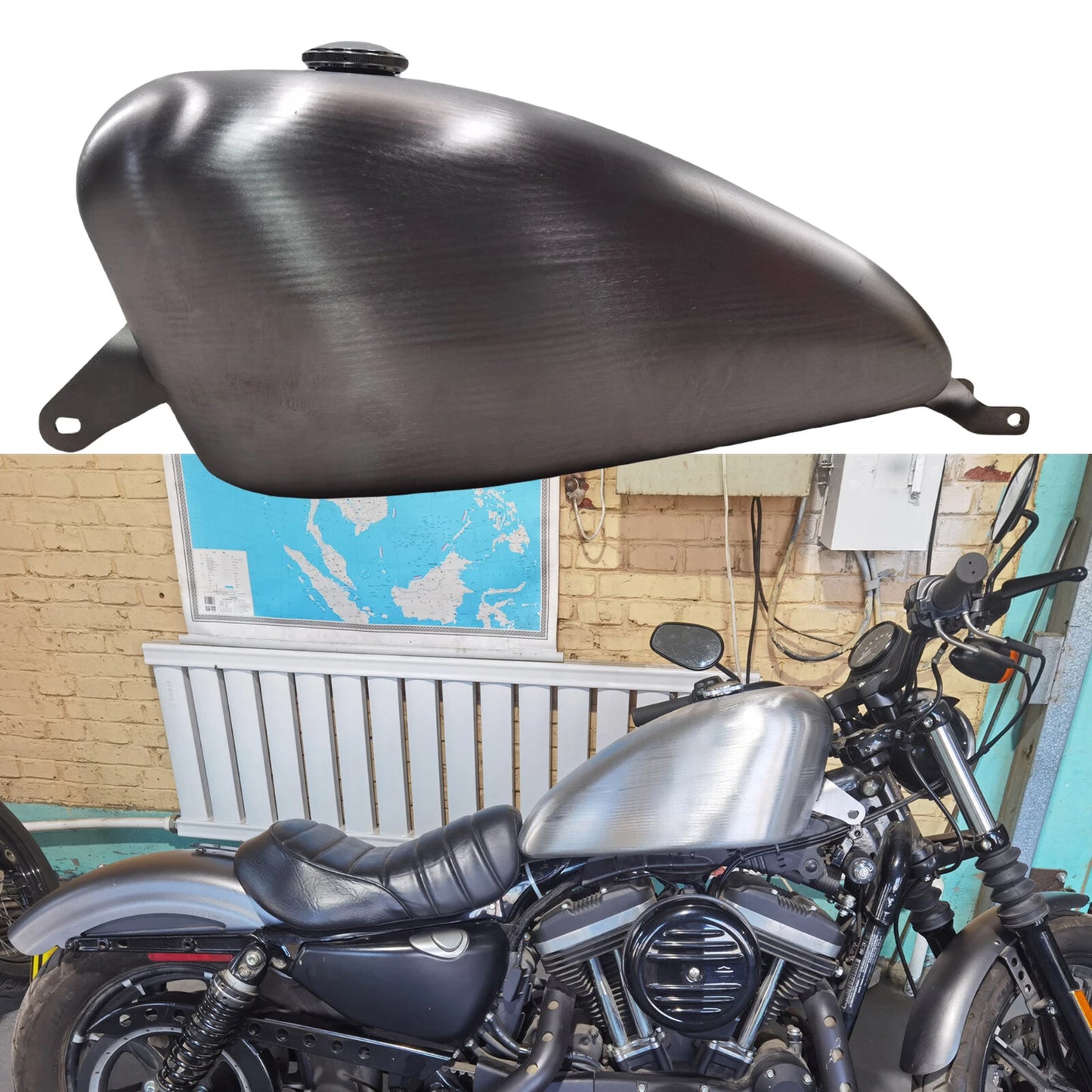 19L Petrol Gas Fuel Tank with Cap for Harley Sportster (2007-2022)
