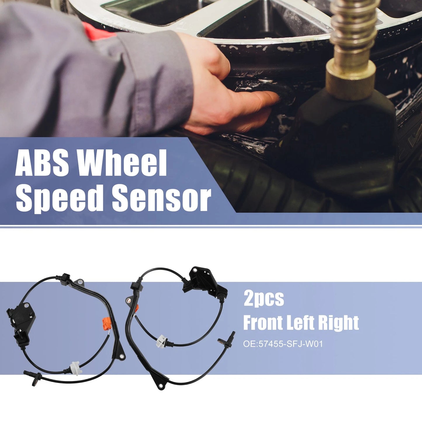 2 x Front Left Right ABS Sensors for Honda Odyssey 3.5L (2011-2017)