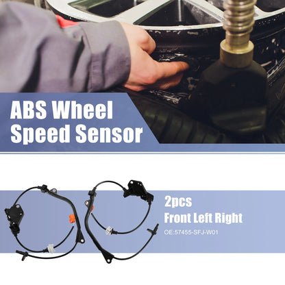 2 x Front Left Right ABS Sensors for Honda Odyssey 3.5L (2011-2017)