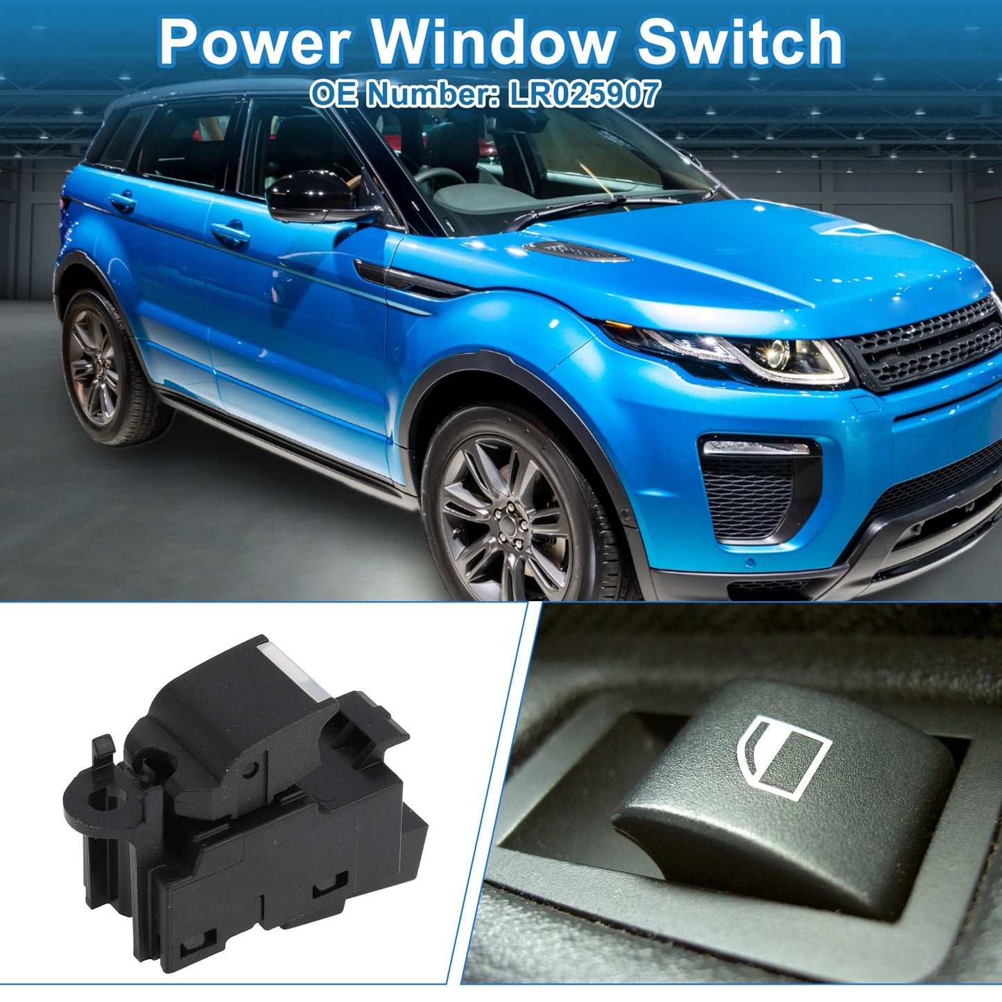Rear Passenger Power Window Switch for Land Rover Range Rover Evoque (2012-2021)