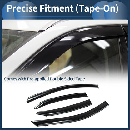 Window Deflectors for Toyota Camry Side Window Vent Visors Black 2018