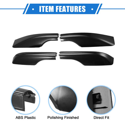 4 x Roof Rack Side Rails End Covers for Toyota Land Cruiser (2008-2021) Black