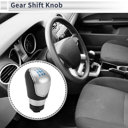 5 Speed Shift Knob for Ford Focus MK2 FL (2008-2011) - Plastic Blue Black Silver