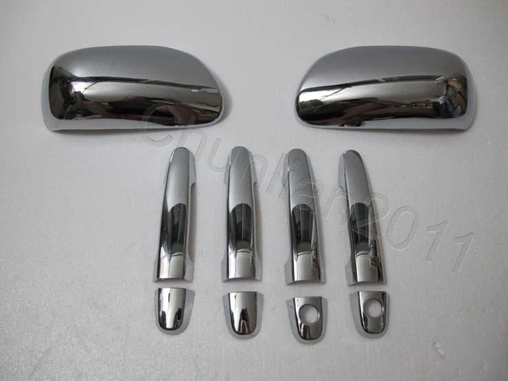 Side Mirror Door Handle Cover Trim for Toyota Yaris, Corolla, Prius (2004-2011)