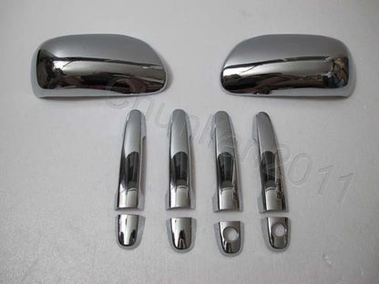 Side Mirror Door Handle Cover Trim for Toyota Yaris, Corolla, Prius (2004-2011)