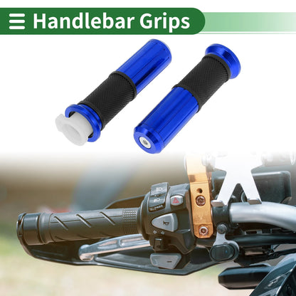 Hand Grips / 7/8" 22mm / Motorcycle Handle Bar Throttle Grip Cover Blue