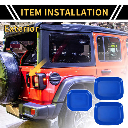 Blue Exterior Door Handle Bowl Cover Trims for Jeep Gladiator (2020-2024)