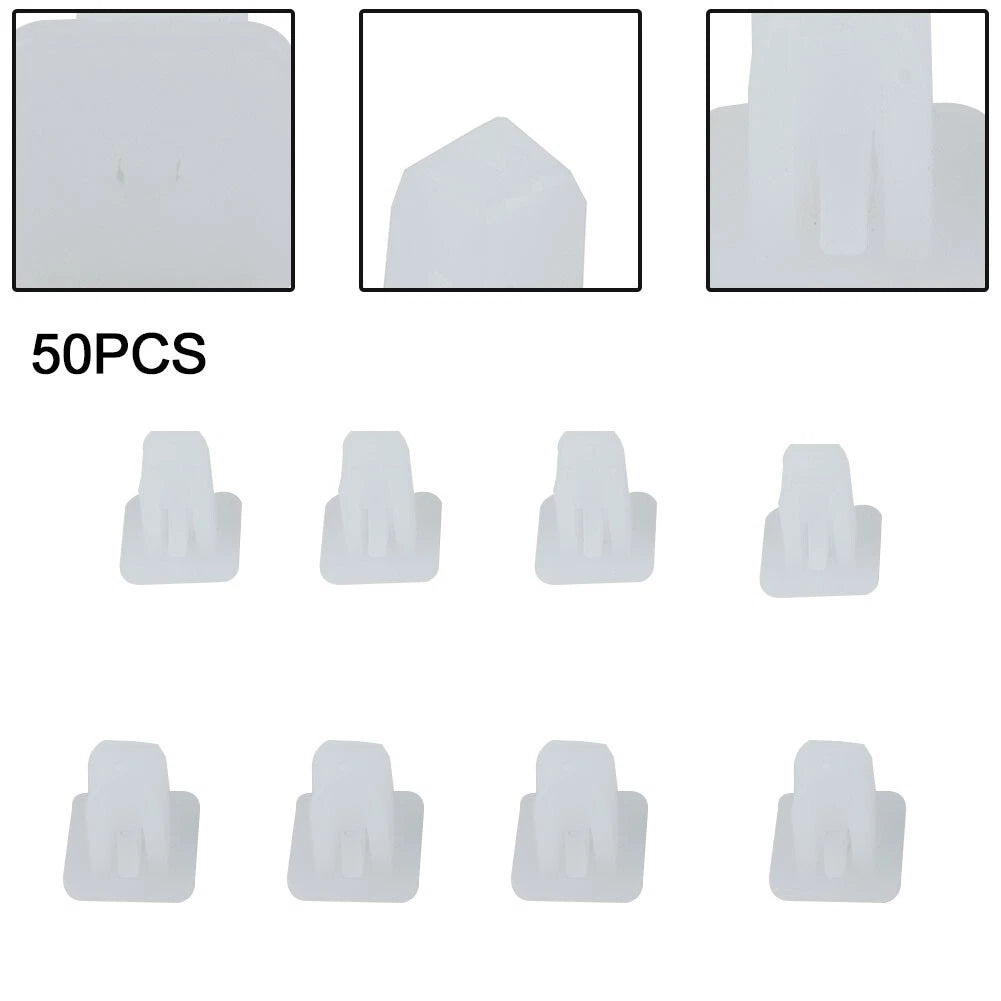 Square Fasteners 50pcs Retainer Fender Car Door Trim Panel Push Rivet Clips