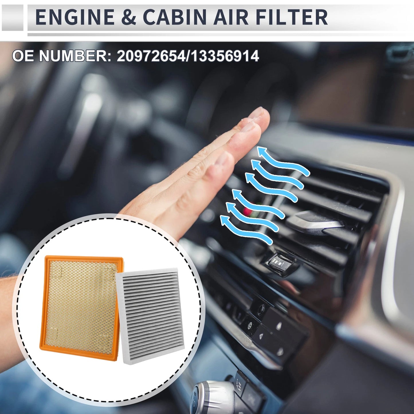 Engine Cabin Air Filter Combo 2.5L for Chevrolet Impala (2014-2019)