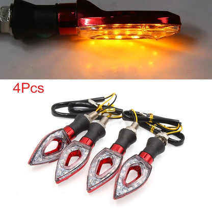 4 x Amber Tone LED Motorcycle Turn Signal Indicator Light
