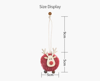 Pom Decoration Pendant for Christmas Tree Adorable Reindeer