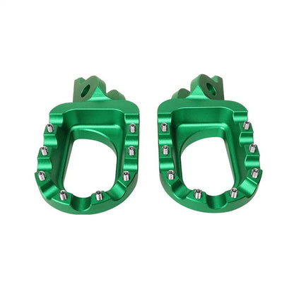 Green Footpegs for Kawasaki KX65 (2000-2019), KX500 (1988-2004)