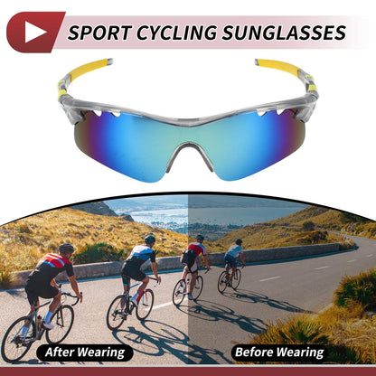 1 Set Motorcycle Riding Goggles for PC Cycling Sunglasses
