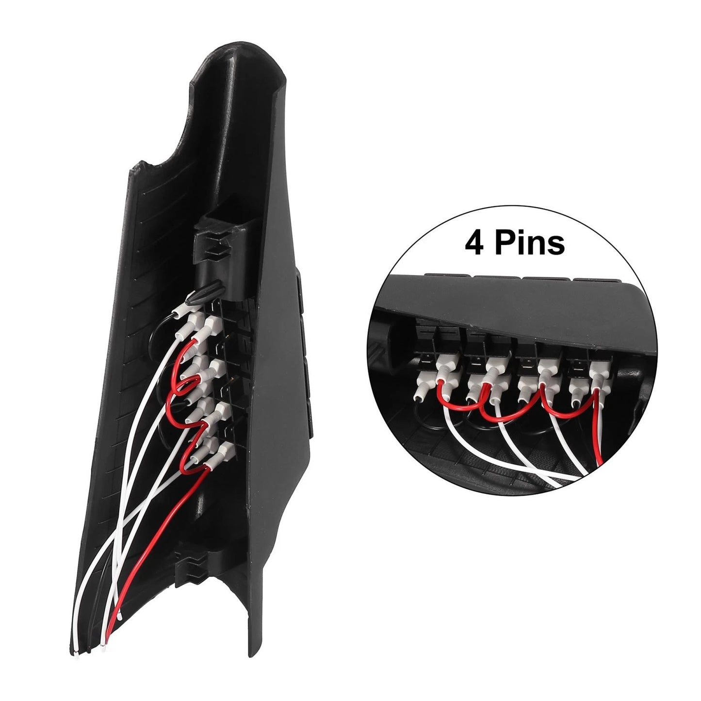 Interior Left A Pillar Switch Pod Panel with 4 Rocker Switches for Jeep Wrangler