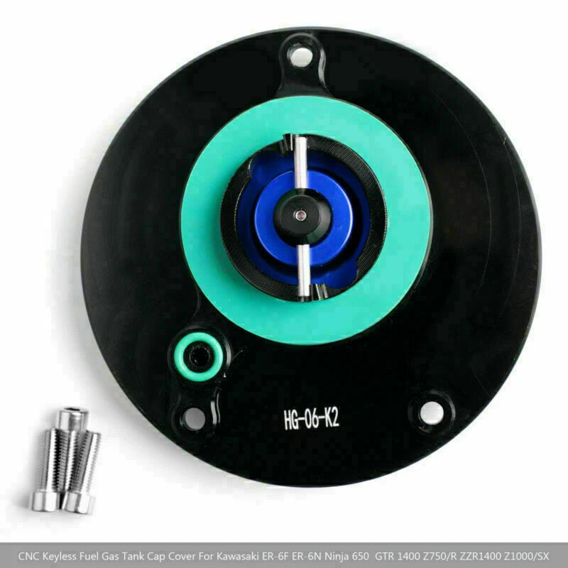 CNC Blue Fuel Cap for Kawasaki ZX-6R, ER-6F/6N Ninja 600/650 (2009-2018)