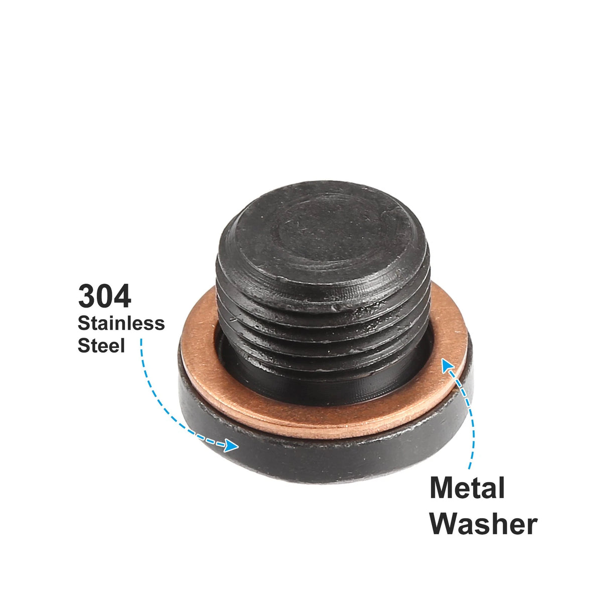 M18x1.5 Steel Engine Oil Drain Plug with Gasket for BMW Mazda