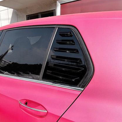 2 x Rear Window Louver Covers for VW Golf 8 MK8 (2020-2023) Gloss Black