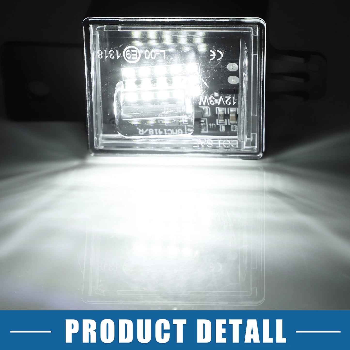 Pair Car White LED License Plate Light 2835SMD for Chevy
