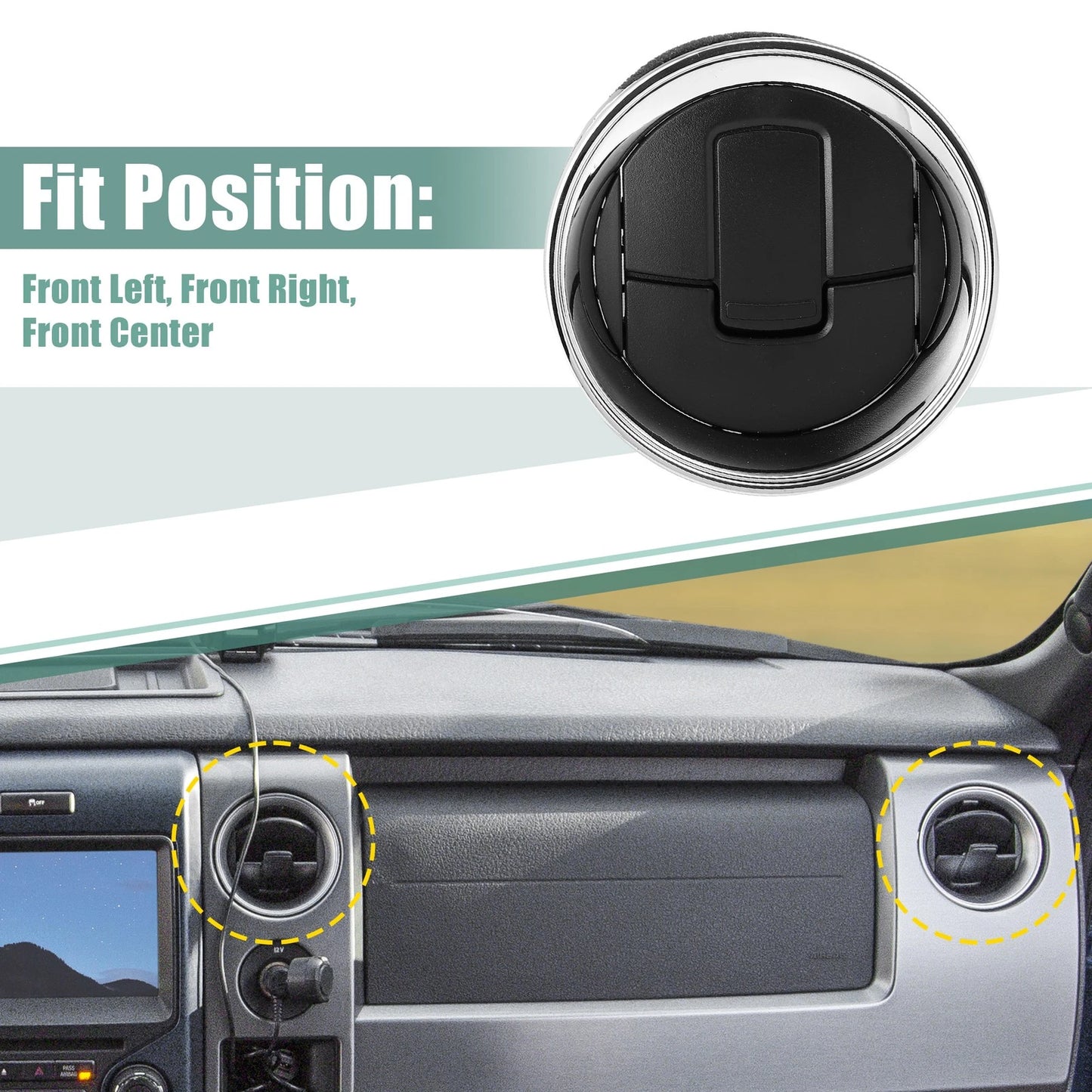 4 Pcs Front AC Heater Air Vent for Ford F-150 (2009-2014)