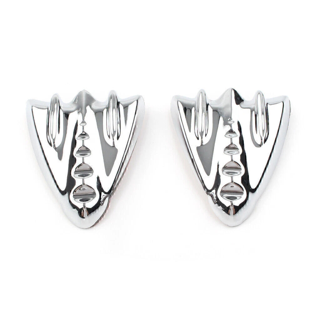 Chrome Inner Fairing Mirror Block Off Covers for Harley Street Glide (06-13)